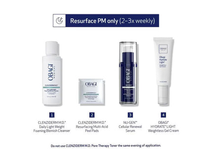 Clenziderm MD Resurfacing Multi-Acid Peel Pads - Obagi