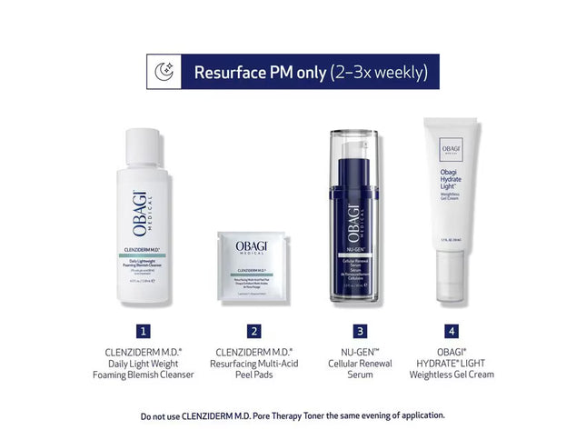 Clenziderm MD Resurfacing Multi-Acid Peel Pads - Obagi